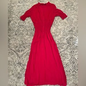 Hot pink maxi dress